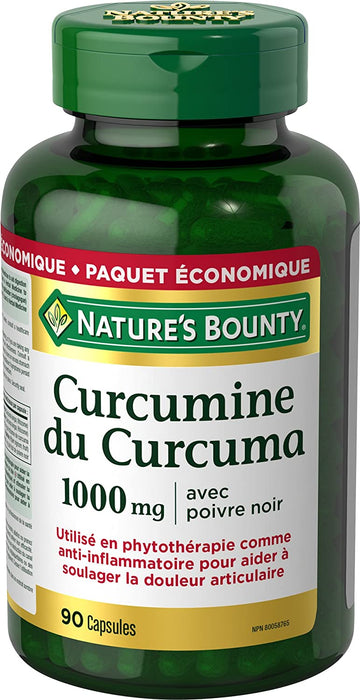 Nature's Bounty Turmeric Curcumin 1000mg Plus Black Pepper - 90 Capsules [Healthcare]