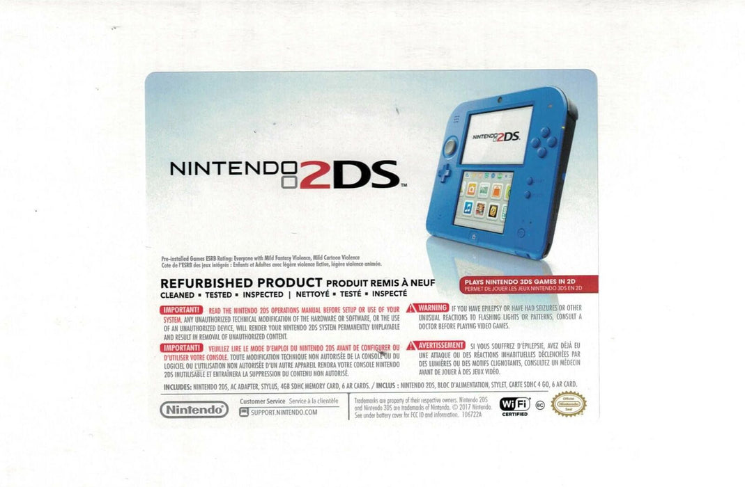 Nintendo 2DS Console - Blue + Black [Nintendo 2DS System]