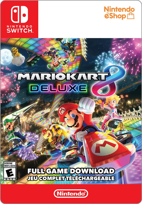 Nintendo Switch Console - Mario Kart 8 Deluxe + 3 Month Online Individual Membership - Neon Blue and Red Joy-Con [Nintendo Switch System]