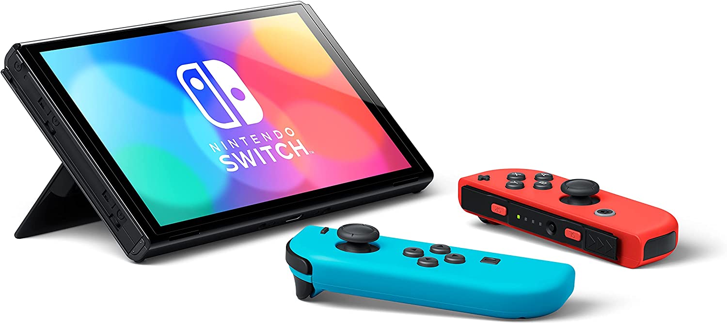 Nintendo Switch OLED Console - Neon Blue and Neon Red Joy-Con [Nintendo Switch System]
