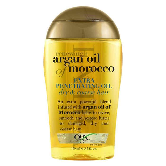 OGX Renewing Moroccan Argan Oil Extra Strength Penetrating Oil for Dry/Coarse Hair - 100mL / 3.3 Fl Oz [Hair Care]