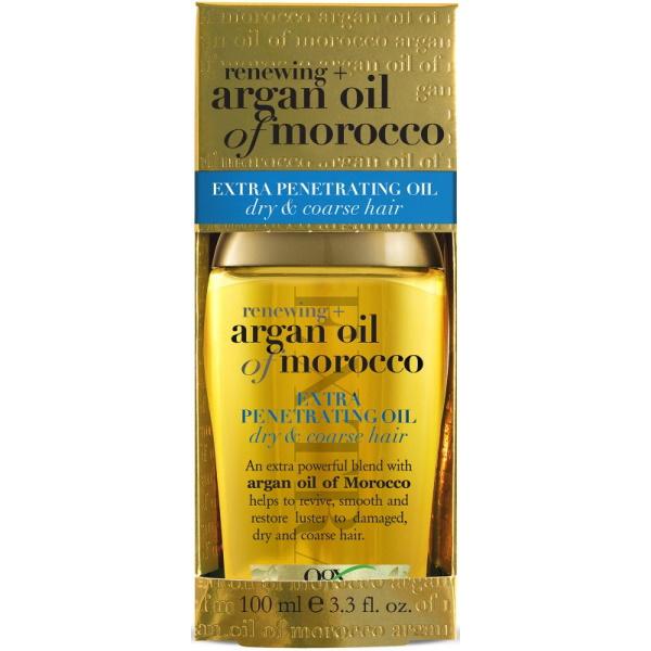 OGX Renewing Moroccan Argan Oil Extra Strength Penetrating Oil for Dry/Coarse Hair - 100mL / 3.3 Fl Oz [Hair Care]