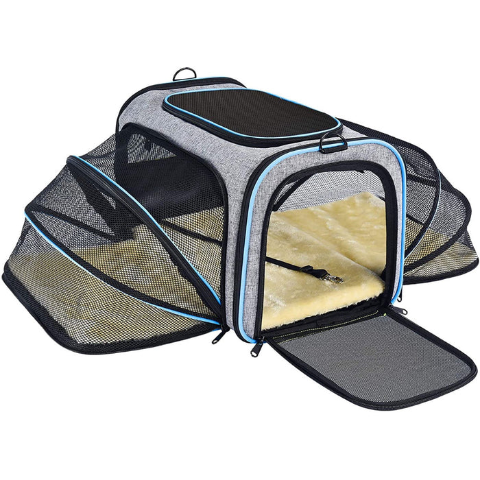Soft-Sided Kennel Pet Carrier for Small Dogs, Cats, Puppy, Airline Approved  Cat Carriers Dog Carrier Collapsible, Travel Handbag & Car Seat