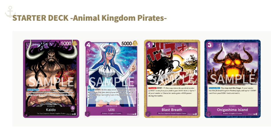 One Piece Card Game: Animal Kingdom Pirates Starter Deck [Card Game, 2 Players]