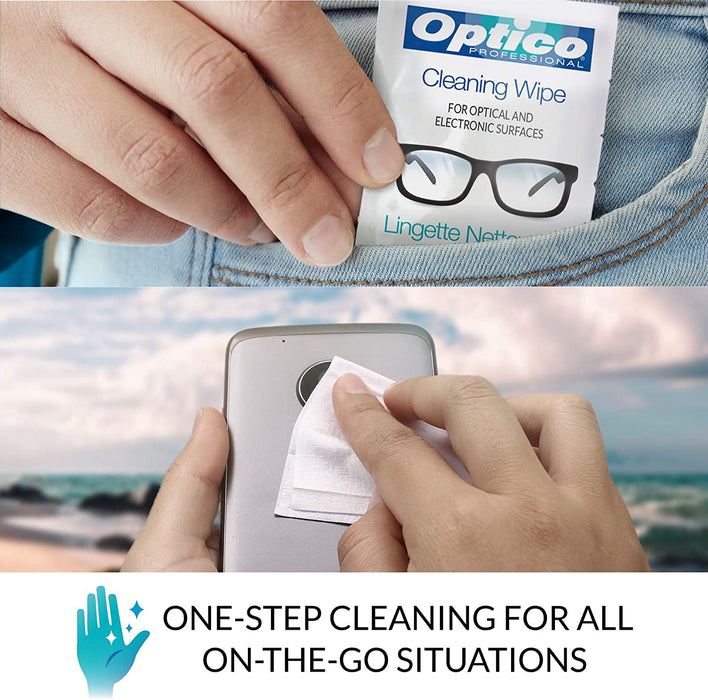Optico Pre-Moistened Lens Cleaning Cloths - 180 Lens Wipes [House & Home]
