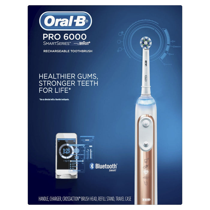 Oral-B Pro 6000 SmartSeries Electric Rechargeable Toothbrush - Rose Gold [Personal Care]