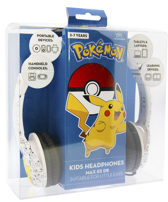 Pokemon "Pikachu Face" Kids Headphones - PK0602 [Toys, Ages 3-7]