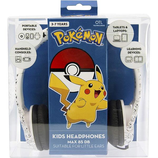 Pokemon "Pikachu Face" Kids Headphones - PK0602 [Toys, Ages 3-7]