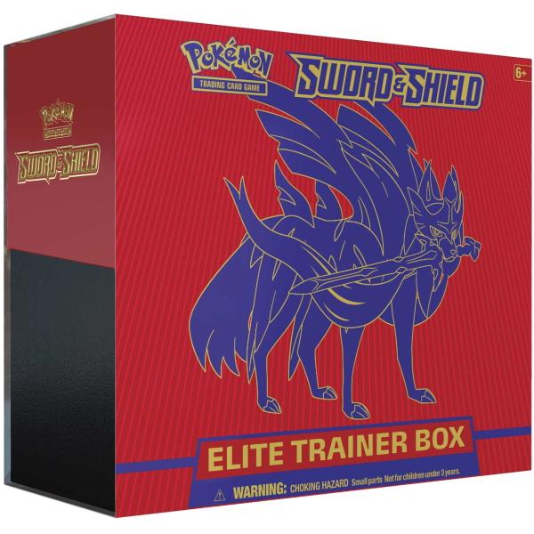 Pokemon TCG: Sword & Shield Elite Trainer Box - Zacian [Card Game, 2 Players]
