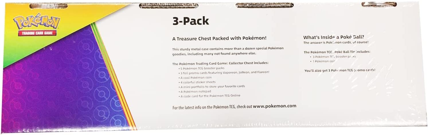 Pokemon TCG: Eevee Evolutions Collector's Treasure Chest with 2 Poke Balls & 3 Eevee Promo Cards