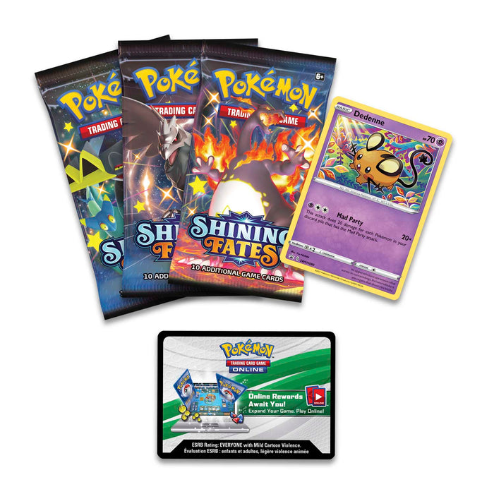 Pokemon TCG: Shining Fates Mad Party Pin Collection Box - Bunnelby/Polteageist/Dedenne/Galarian Mr. Rime [Card Game, 2 Players]