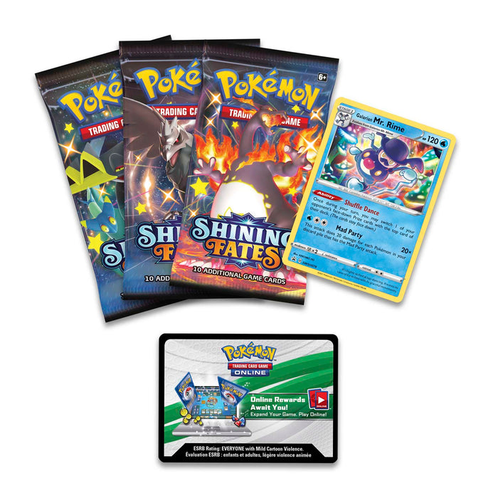 Pokemon TCG: Shining Fates Mad Party Pin Collection Box - Bunnelby/Polteageist/Dedenne/Galarian Mr. Rime [Card Game, 2 Players]