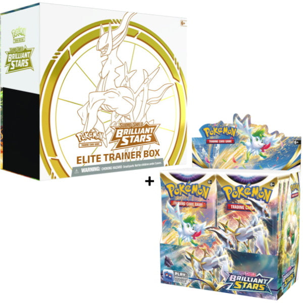 Pokemon TCG: Sword & Shield - Brilliant Stars Booster Display Box + Elite Trainer Box