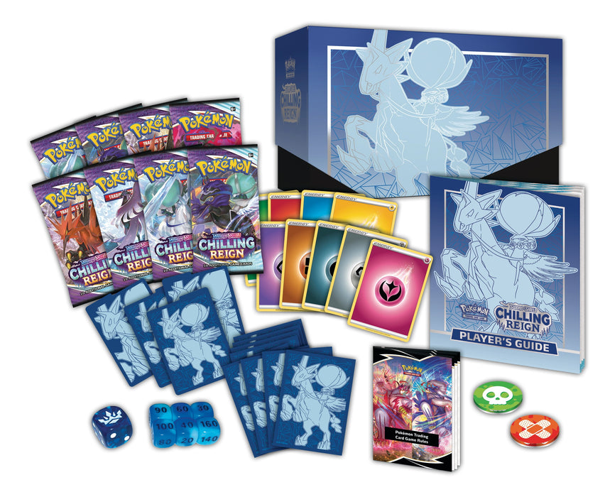 Pokemon TCG: Sword & Shield - Chilling Reign Elite Trainer Box - Shadow Rider Calyrex + Ice Rider Calyrex [Card Game, 2 Players]