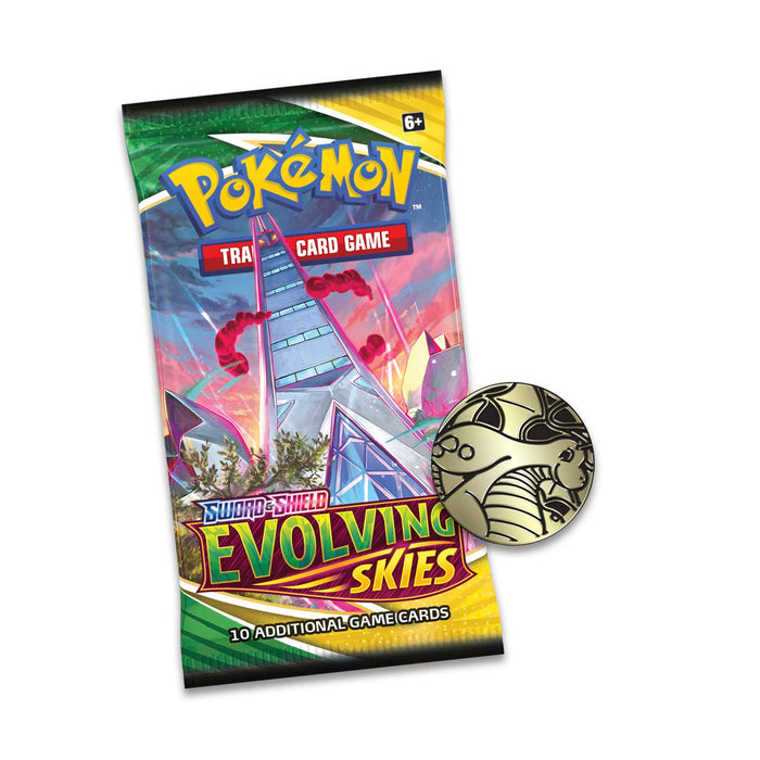 Pokemon TCG: Sword & Shield - Evolving Skies 3 Booster Packs - Eiscue Promo Card & Coin [Card Game, 2 Players]