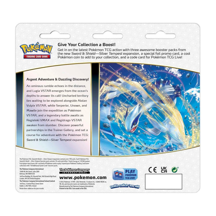 Pokemon TCG: Sword & Shield - Silver Tempest 3 Booster Packs, Coin & Togetic Promo Card