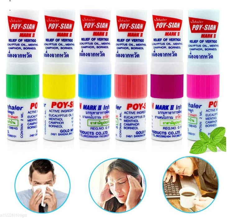 Poy-Sian Mark II Menthol Nasal Inhaler - Pack of 6 [Healthcare]