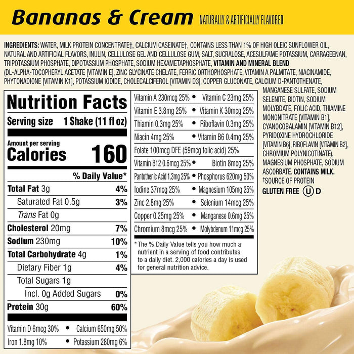 Premier Protein Shakes - Bananas and Cream - 18 Pack [Snacks & Sundries]