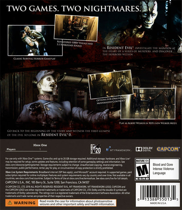 Resident Evil: Origins Collection [Xbox One]