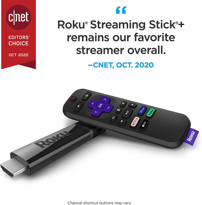 Roku Streaming Stick+ - HD/4K/HDR Streaming Device with Long-range Wireless and Roku Voice Remote with TV Controls - 3810R [Electronics]