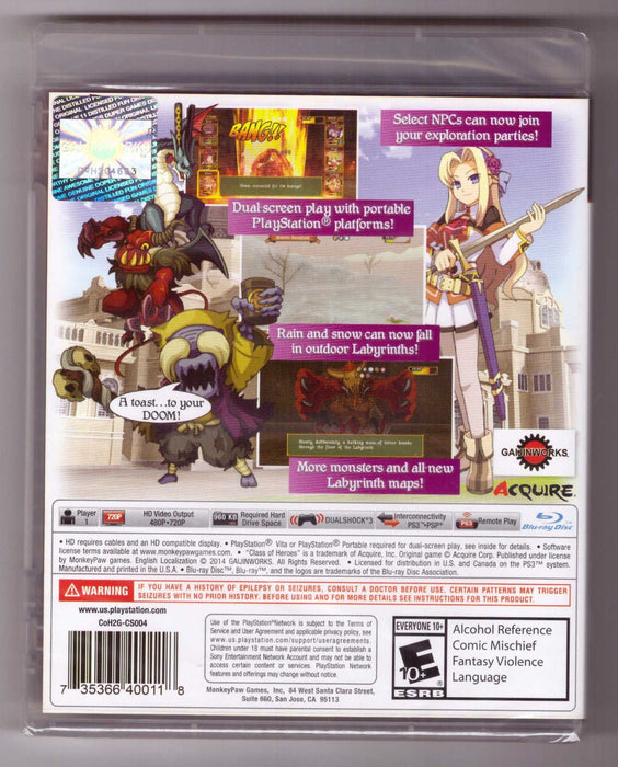 Class of Heroes 2G [PlayStation 3]