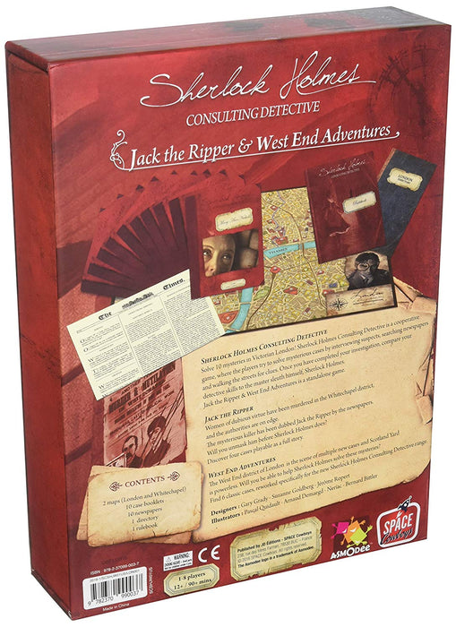 Sherlock Holmes Consulting Detective: Jack the Ripper & West End Adventures [Board Game, 1-8 Players]