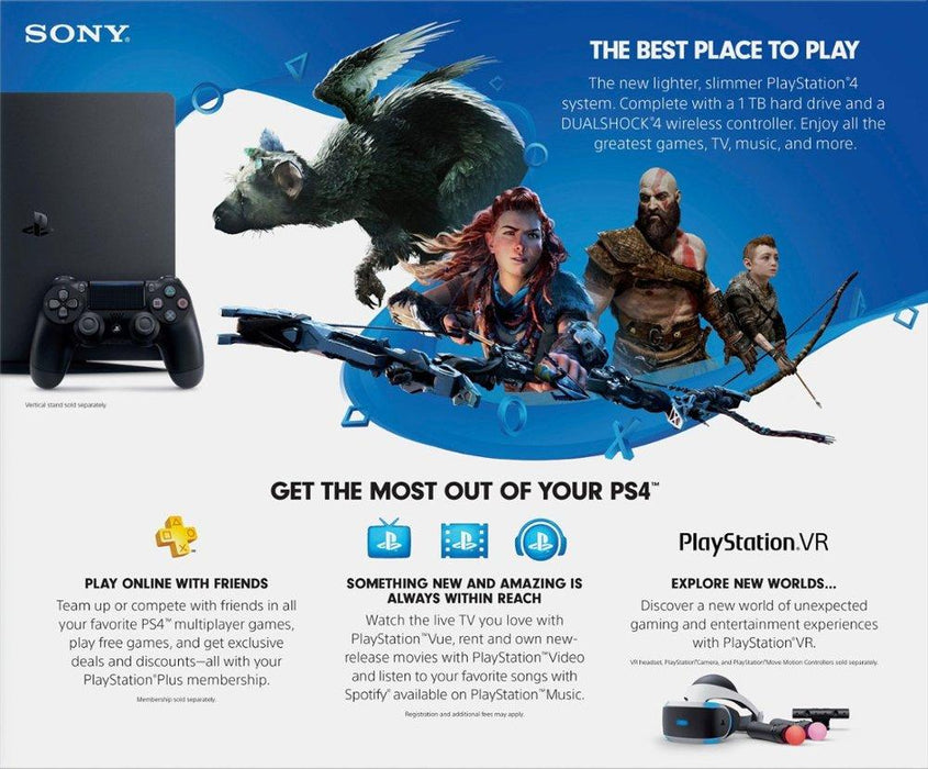 Sony PlayStation Slim 1TB Fortnite Neo Versa PS4 Bundle 