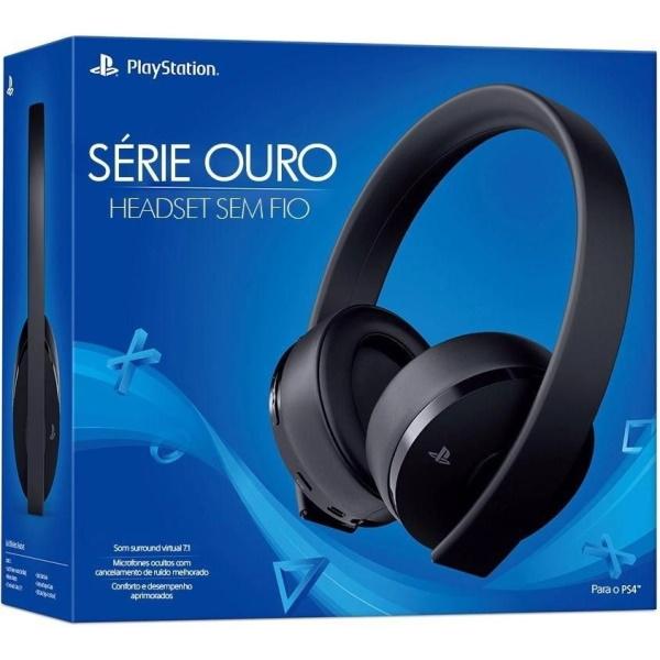 PlayStation Gold Wireless Headset - Black [PlayStation 4 Accessory]