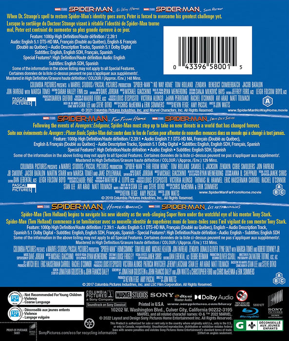 Spider-Man 3-Movie Collection [Blu-Ray Box Set]