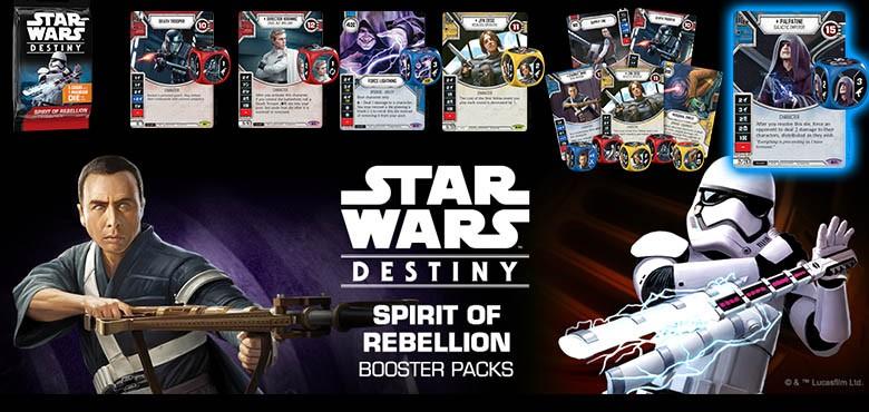 Star Wars Destiny TCG: Spirit of Rebellion Booster Box - 36 Packs, Dice Included [Card Game, Ages 10+]