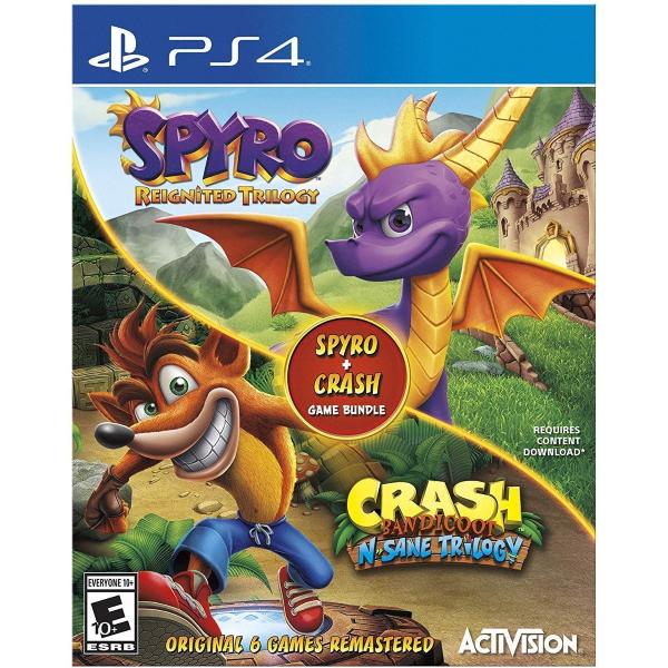 Spyro Reignited Trilogy + Crash Bandicoot N. Sane Trilogy Game Bundle [PlayStation 4]