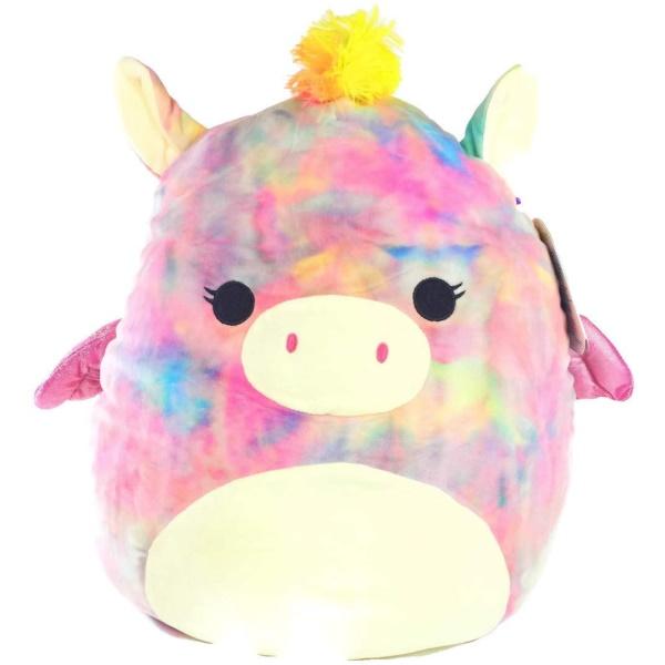 Squishy SquooShems Squishmallows - Daisy 16 Inch Plush Rainbow Unicorn Pillow [Toys, Ages 4+]