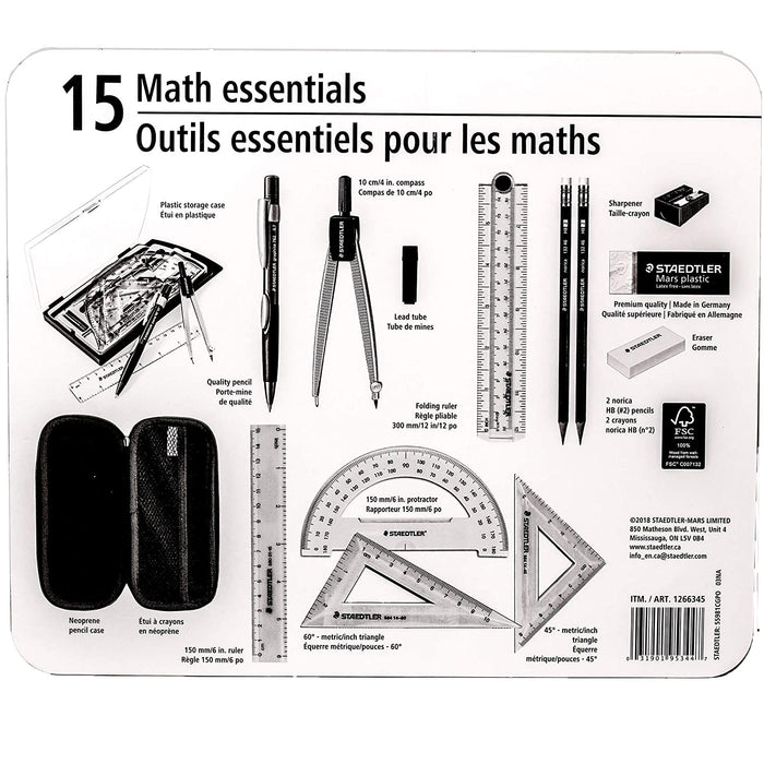 Staedtler Math Essentials 15 Piece School Set [House & Home]