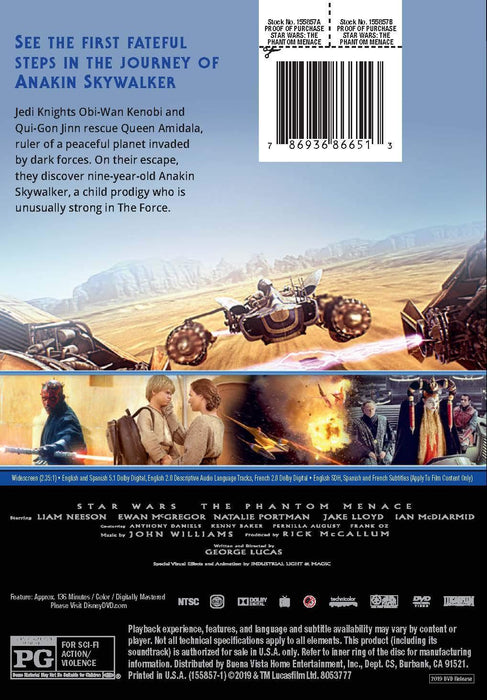 Star Wars: Episode I - The Phantom Menace [DVD]