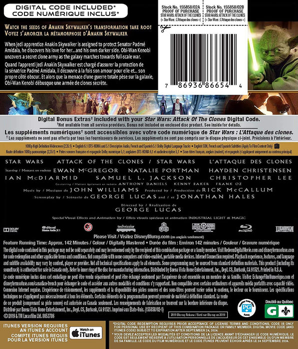 Star Wars: Episode II - Attack of the Clones [Blu-ray + Digital]