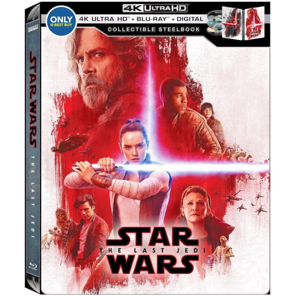 Star Wars: Episode VIII - The Last Jedi - 4K Limited Edition Collectible SteelBook [Blu-ray + 4K UHD + Digital HD]