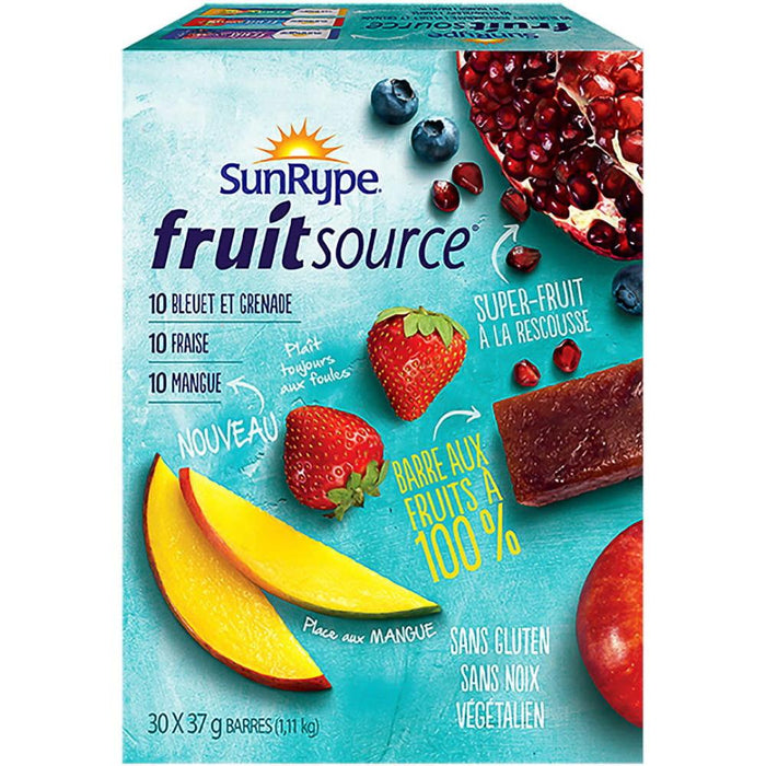 SunRype Fruit Source - 100% Fruit Bars Variety Pack - 1.11kg - 30-Count [Snacks & Sundries]