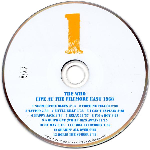 The Who - Live At The Fillmore East 1968 [Audio CD]