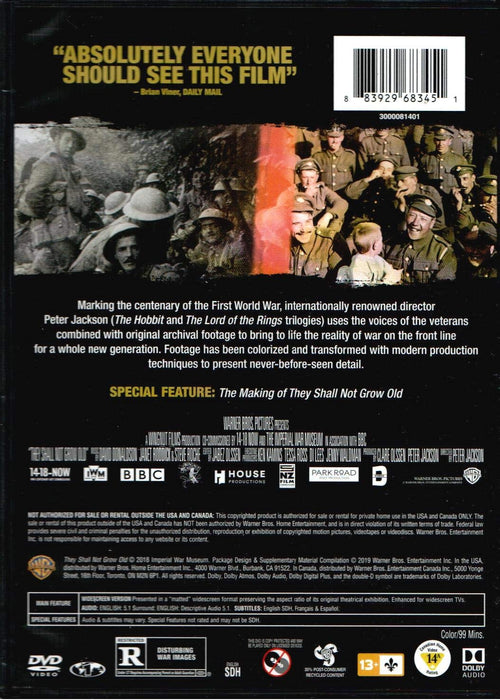 They Shall Not Grow Old [DVD]