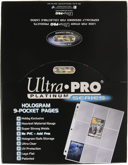 Ultra Pro Platinum Series 9 Pocket Pages of Card Sleeves - 100 Count [Card Game Accessory]