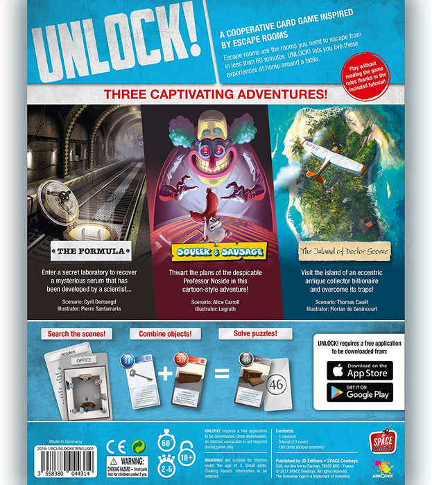 Unlock! Escape Adventures [Card Game, 1-6 Players, Ages 10+]