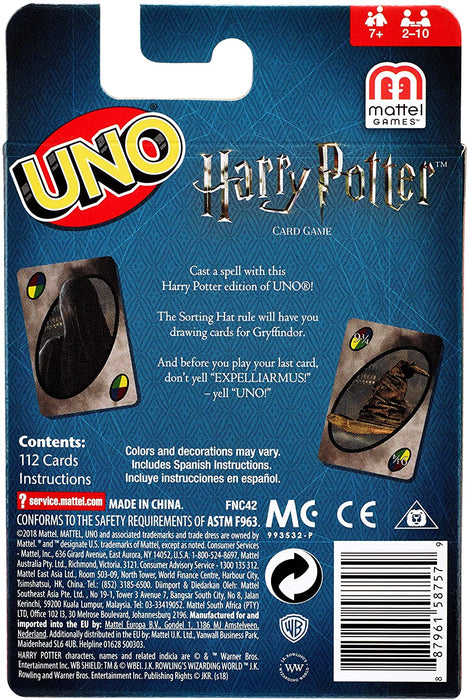 Uno: Harry Potter Edition [Card Game, 2-10 Players, Ages 7+]