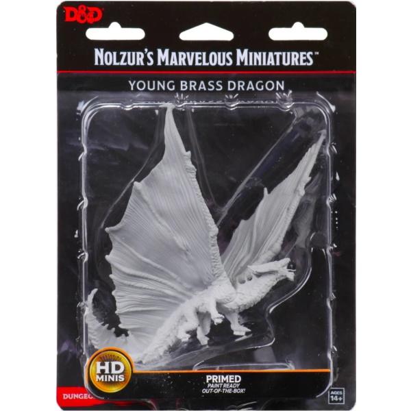 WizKids Dungeons & Dragons: Nolzur’s Marvelous Unpainted Miniatures - Young Brass Dragon [Board Game Accessory]
