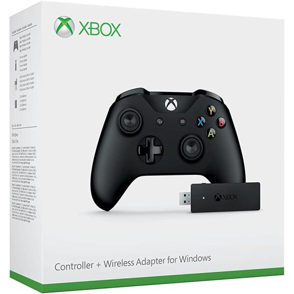Xbox One Wireless Controller + Wireless Adapter for Windows - Black [Xbox One Accessory]