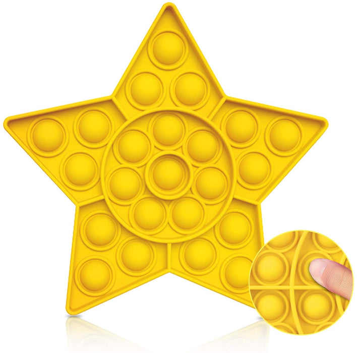 Yellow Star Push Pop Bubble Fidget Toy [Toys, Ages 3+]