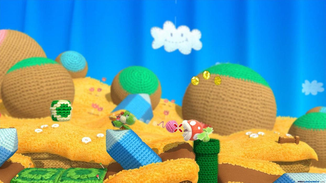 Yoshi's Woolly World + Green Yarn Yoshi Amiibo [Nintendo Wii U]