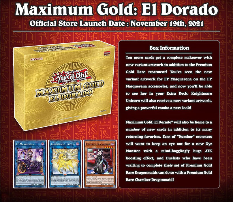 Yu-Gi-Oh! Trading Card Game: Maximum Gold El Dorado Box [Card Game, 2 Players]