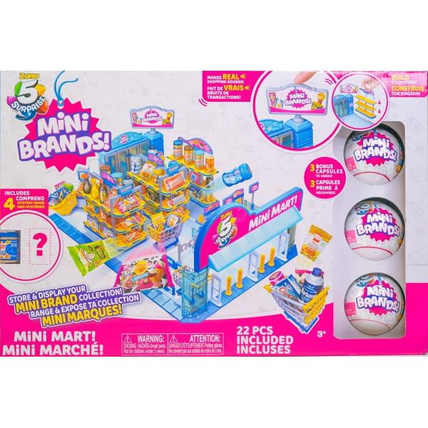 Zuru 5 Surprise Mini Brands Mini Mart w/ 3 Bonus Capsules [Toys, Ages 3+]